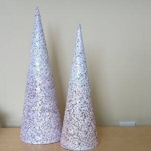 Ashland Glitter Cone Trees